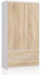  Dulap S90 2u 2s Clp Pk Alb / Sonoma Comoda