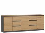  Comodă COSTA 1D3S/2D3S BA ANTRACYT ARTISAN Comoda