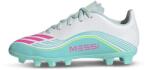 Adidas F50 Club FG stoplis focicipő, gyerekméret, fehér - türkíz, Messi (JQ0950)