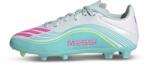 Adidas F50 League FG stoplis focicipő, gyerekméret, fehér - türkíz, Messi (JQ0942)