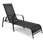 Leziter Denver fémvázas kerti napozóágy fekete (YLSC-008) - everyo