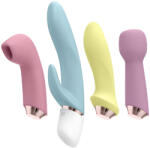Satisfyer Marvelous Four - akkus vibrátor készlet (4 részes) - pirospillango