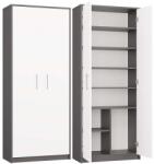  Oliv 2D ANTRACIT FEHÉR Polc