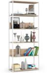  Fém loft polc 80 cm - fehér-sonoma tölgy - 6 polc