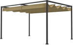 Aosom Szabadon álló pergola 298x213 cm állítható tetős, UV- és vízlepergető kerti árnyékoló fém vázzal