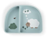 Done by Deer Szilikon tapadós többrekeszes tálka, Tiny Farm, kék (DD1869632)