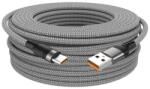 FixPremium Cablu USB-A/ USB-C, 6A, 1m, gri