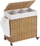 SONGMICS Szennyeskosár 3 rekesszel 140L (LCB363N01) - bontour