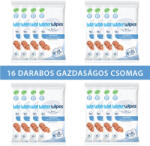 WaterWipes Biodegradable Nedves Törlőkendő Utazó Csomag Mega Pack 16x28db (448db) - Műanyagmentes, 99, 9% Tisztított Víz és Grapefruit Kivonat, Érzékeny Bőrre (420033_NEW)