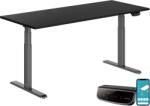 StableDesk Birou reglabil electric StableDesk Pro, 2 motoare, Ridica 125 kg, Organizator cabluri, Touchscreen, Aplicatie Smart Telefon, Ergonomic, 3 Functii de M (SD-101-NE-D-NE-200x80)