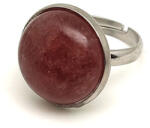 R. M. ékszer Lágy eperkvarc állítható gyűrű kerek 16mm (019349)