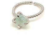 R. M. ékszer Frissítő nyers akvamarin állítható gyűrű 10mm (019292)