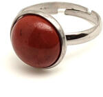 R. M. ékszer Életerőt vörös jáspis állítható gyűrű kerek 12mm (019326)