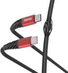 Hama "Extreme" Charging Cable, USB-C - USB-C, 1.5 m, Nylon, black/red (HM201542)