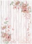 Stamperia A4 rizspapír csom. - Roseland corners with roses