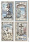 Stamperia A4 rizspapír csom. - Silent Sea 4 cards