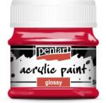 Pentart Fényes akrilfesték 50 ml rúzspiros