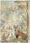 Stamperia A4 rizspapír csom. - Forest fox