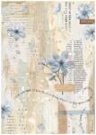 Stamperia A4 rizspapír csom. - Create Happiness Secret Diary blue flower