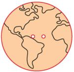 Penta collection Fafigura gomb 50 - földgömb 10 db/csomag