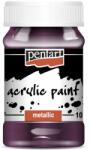 Pentart Metál akrilfesték 100 ml padlizsán