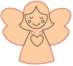 Penta collection Fafigura gomb 98 - angyal 10 db/csomag