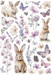 Stamperia A4 rizspapír csom. - Bunny and buttlerfly