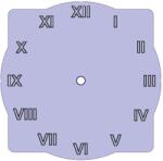 Penta collection Fa óralap hullámos római számmal 6, 15 cm-es