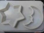 Penta collection Gipszkiöntő forma, normál - Desszerttartó hold, csillag