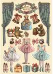 Stamperia Színes fafigurák A5 - The Nutcracker ballet and teddy