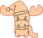 Penta collection Fafigura gomb 104 - rénszarvas 10 db/csomag