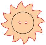 Penta collection Fafigura gomb 61 - napocska 10 db/csomag