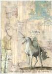 Stamperia A4 rizspapír csom. - Wonderland unicorn