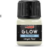 Pentart GLOW sötétben világító akrilfesték 30 ml zöldesfehér