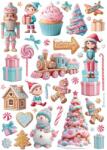 Stamperia A4 rizspapír csom. - Candy Christmas elements