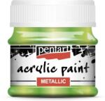 Pentart Metál akrilfesték 50 ml metál világoszöld