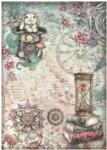 Stamperia A4 rizspapír csom. - Master of Magic hourglass