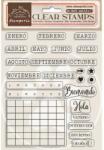 Stamperia Akril pecsételő cm 14x18 - Spanish calendar, monthly