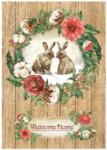 Stamperia A4 rizspapír csom. - Romantic Home for the holidays welcome home bunnies