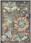Stamperia A4 rizspapír csom. - Sir Vagabond in Fantasy World mechanical sunflower