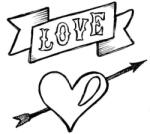 Stamperia Akril pecsételő 5 x 7 cm - LOVE