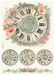Stamperia A4 rizspapír csom. - House of Roses clock