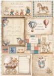 Stamperia DFSA41089 - A4 rizspapír csom. - Baby cards