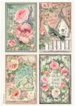 Stamperia A4 rizspapír csom. - House of Roses 4 cards