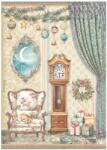 Stamperia A4 rizspapír csom. - The Nutcracker pendulum clock and chair