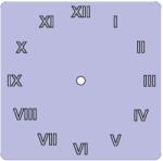 Penta collection Fa óralap négyzet római számmal 4, 15 cm-es