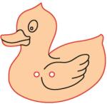 Penta collection Fafigura gomb 8 - kacsa 10 db/csomag