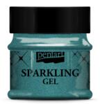 Pentart Csillogó gél 50 ml kék ezüst