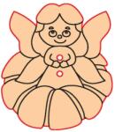 Penta collection Fafigura gomb 24 - tündér 10 db/csomag