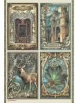 Stamperia A4 rizspapír, csom. - Magic Forest cards
